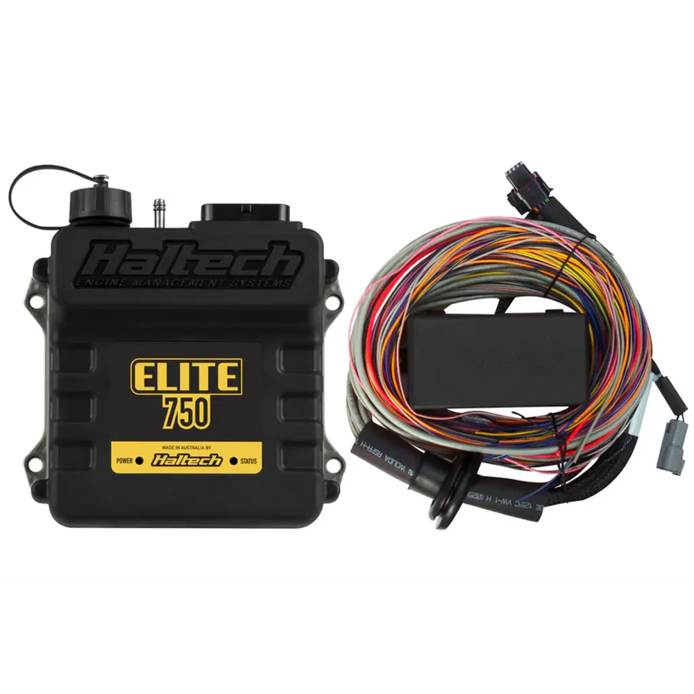 Haltech Elite 750 ECU + Premium Universal Wire-in Harness Kit Length: 2.5m (8')