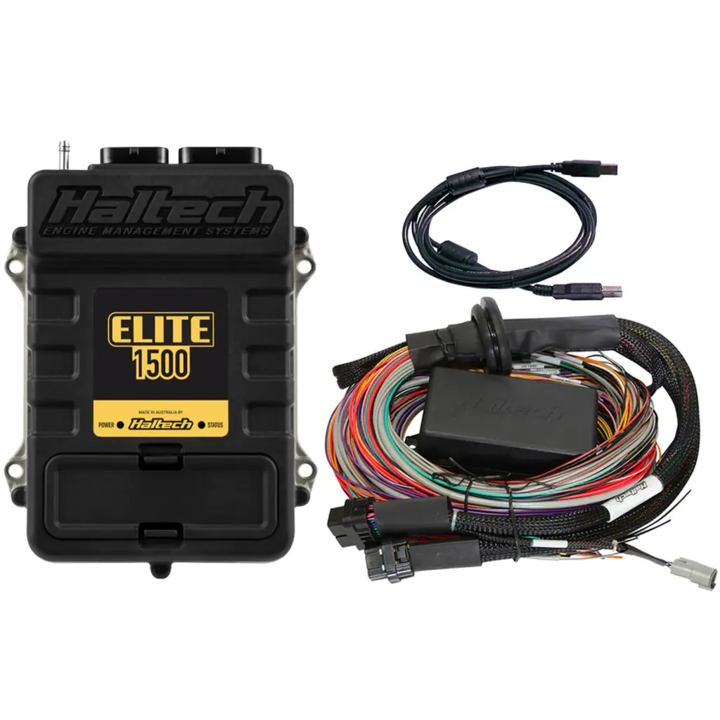 Haltech Elite 1500 ECU + Premium Universal Wire-in Harness Kit Length: 5.0m (16')