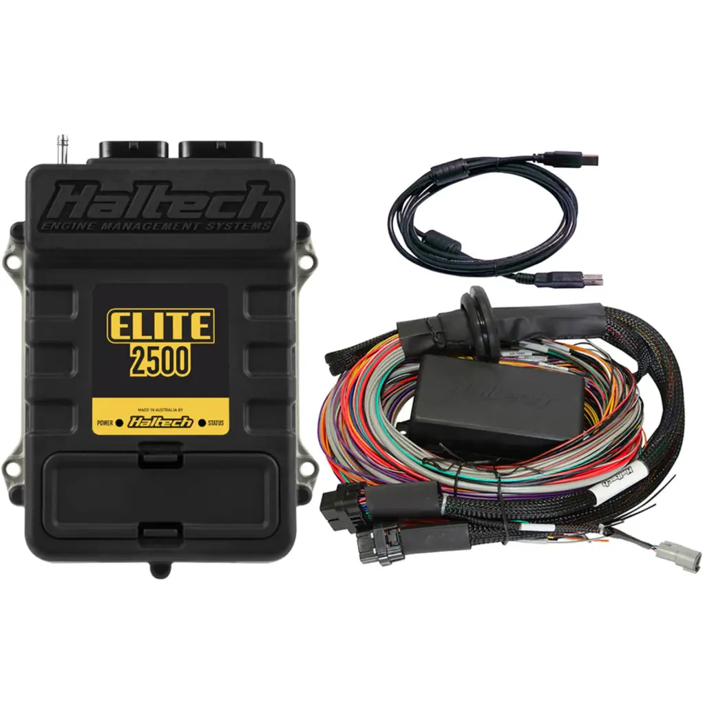 Haltech Elite 2500 ECU + Premium Universal Wire-in Harness Kit Length: 5.0m (16')