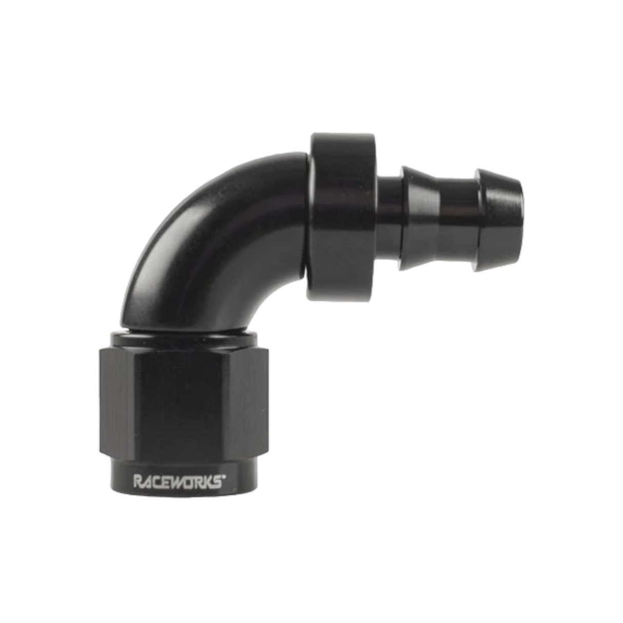 Raceworks Push Lock 90 Degree Fitting - (AN-6)