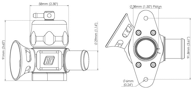 Dual Port Mazda/Subaru Blow Off Valve