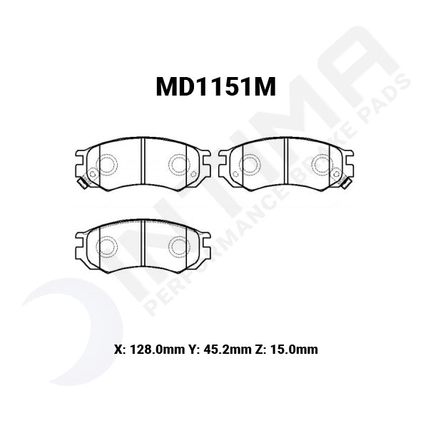 Intima SR Front Brake Pads - Nissan Pulsar GTiR RNN14 / Pulsar N15 SSS