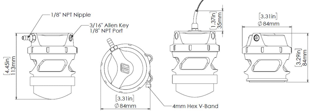 GenV ProPort BOV With Sensor Cap (Black)