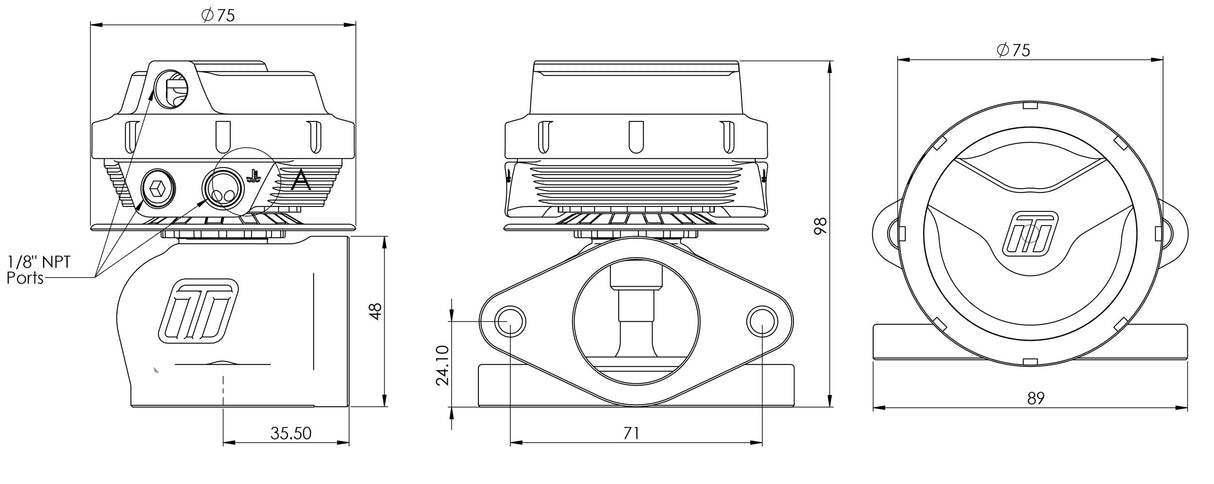 GenV UltraGate38 38mm External Wastegate - 14psi