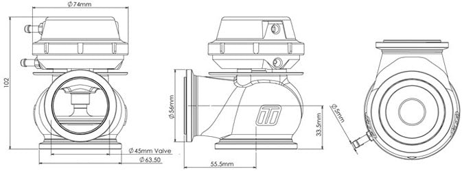 Gen4 HyperGate45 External Wastegate - 14psi