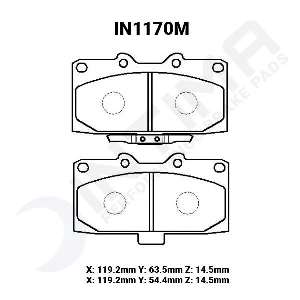 Intima SR Front Brake Pads - Nissan S14/S15 TURBO, WRX 98-07, R32/R33/R34 TURBO, R32 GTR