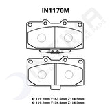 Intima SR Front Brake Pads - Nissan S14/S15 TURBO, WRX 98-07, R32/R33/R34 TURBO, R32 GTR