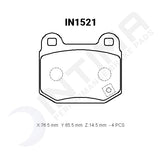 Intima SS Rear Brake Pads - EVO 5/6/7/8/9, WRX STI 02-17, 350Z TRACK, R32/R33/R34 BREMBO