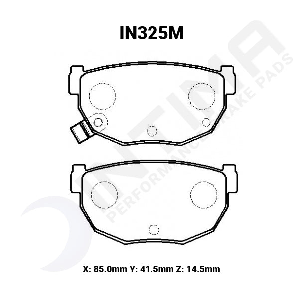 Intima SR Rear Brake Pads - Nissan 180SX/S13/S14/S15 TURBO – TJD Automotive