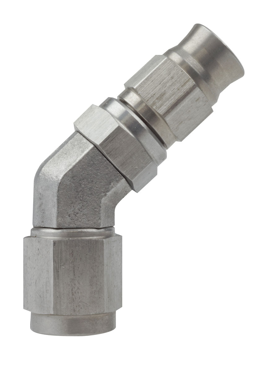 Raceworks 200/230/240 Series PTFE 45 Degree Fitting - (AN-3, S/S)