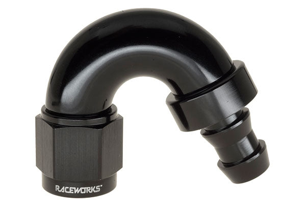 Raceworks Push Lock 150 Degree Fitting - (AN-4)