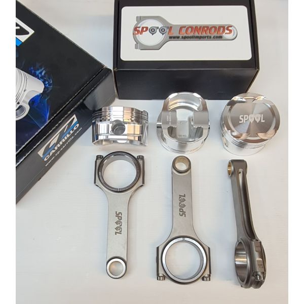 Spool Ford Barra XR6 Turbo H Beam Conrods and CP Bullet Pistons