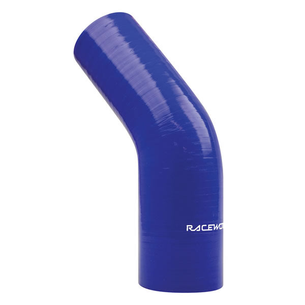 Raceworks Silicone Hose 45 Degree Elbow Reducer - (2" to 2.5")