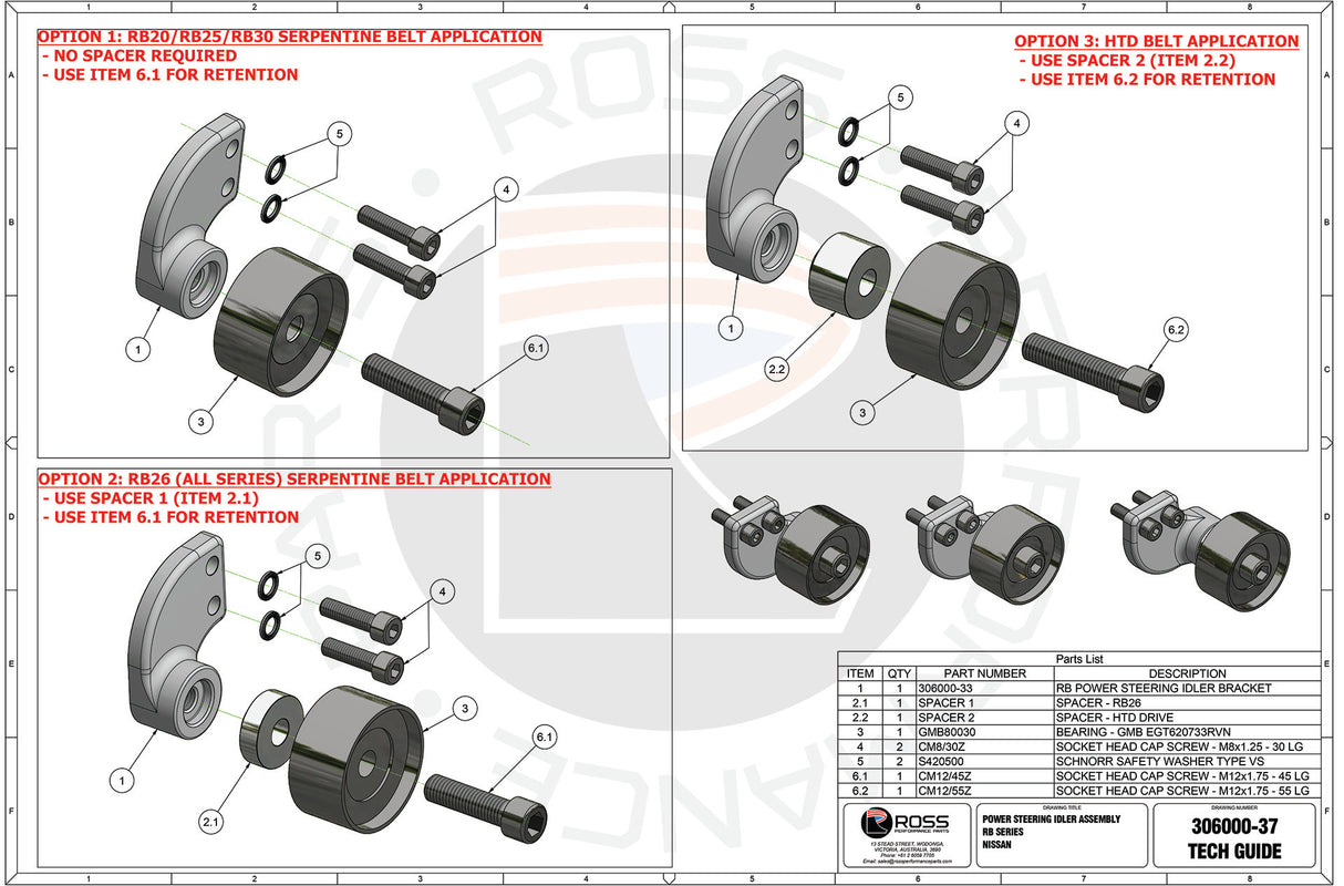 RB Power Steering Idler Kit