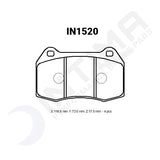 Intima SR Front Brake Pads - Nissan 350z Track & R32/33/34 GTR Brembo