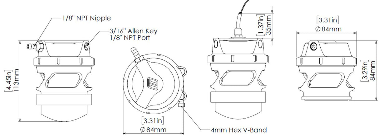 GenV ProPort BOV With Sensor Cap (Black)