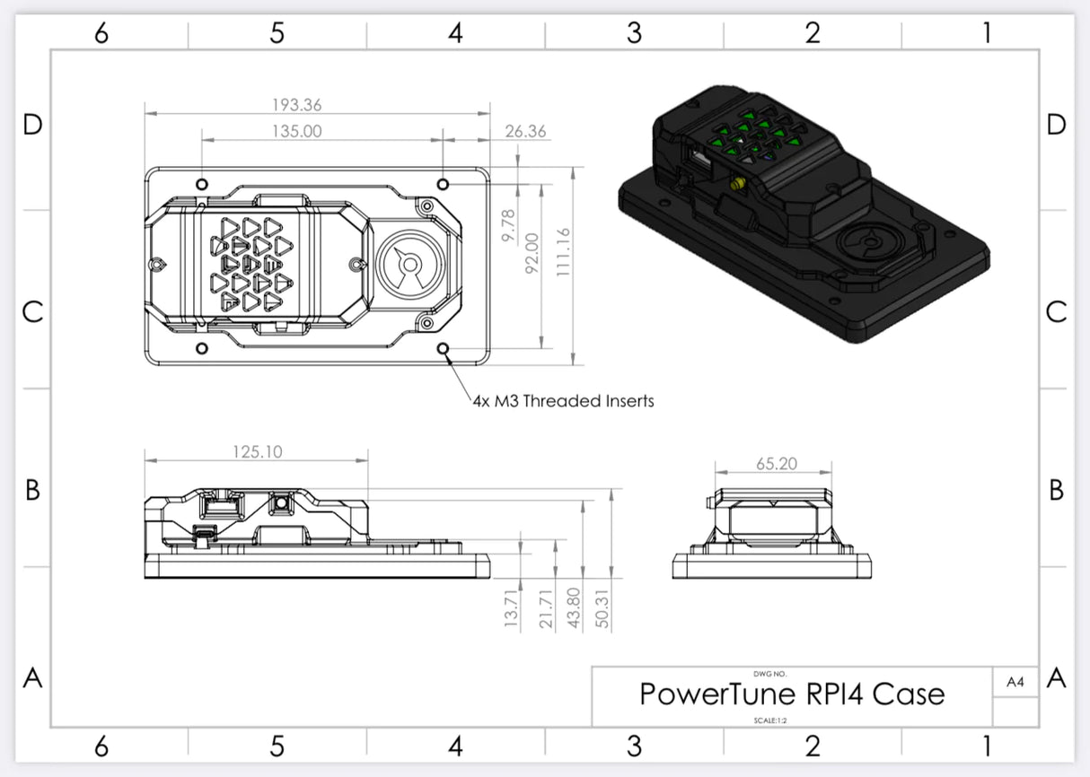 Powertune Digital Dash (Optional GPS)